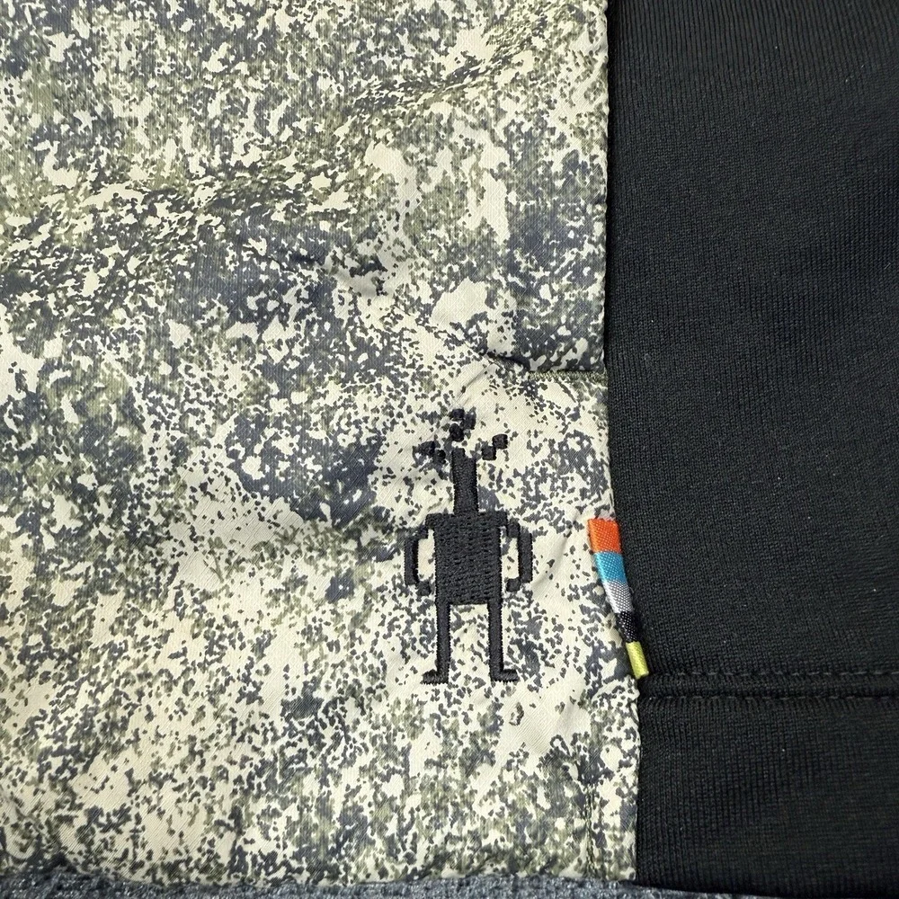Smartwool Vest Mens Small Green‎ Camo Full Zip Wool Outdoor Hunting Smartloft